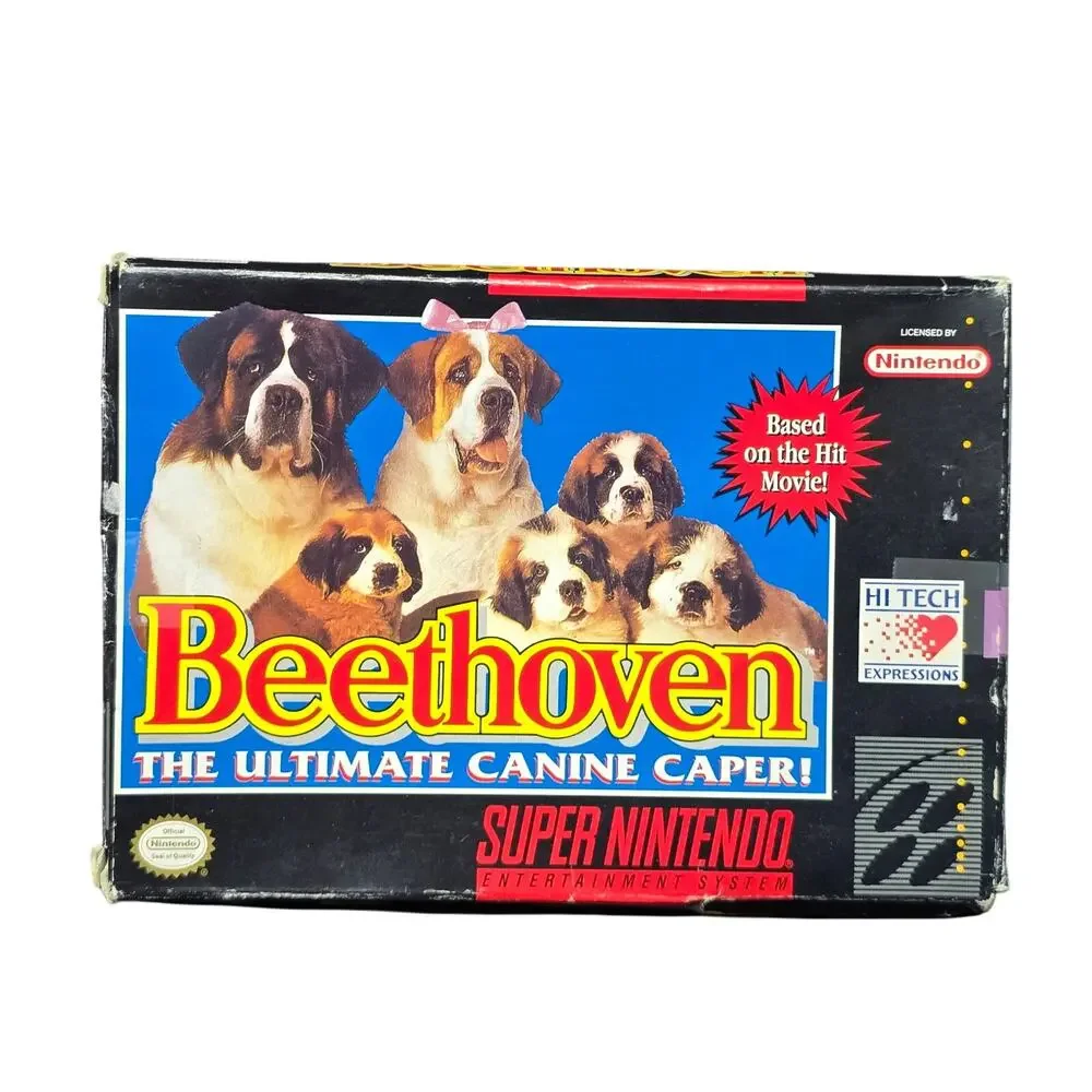Super Nintendo Beethoven The Ultimate Canine Caper Hi Tech SNES Video Game & Box